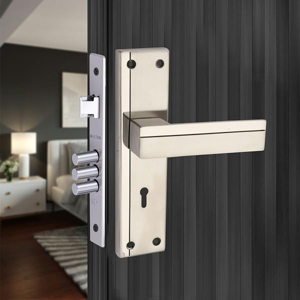 Milton 7 Inch Stainless Steel Two Tone Mortise Lock Set- MSS-New